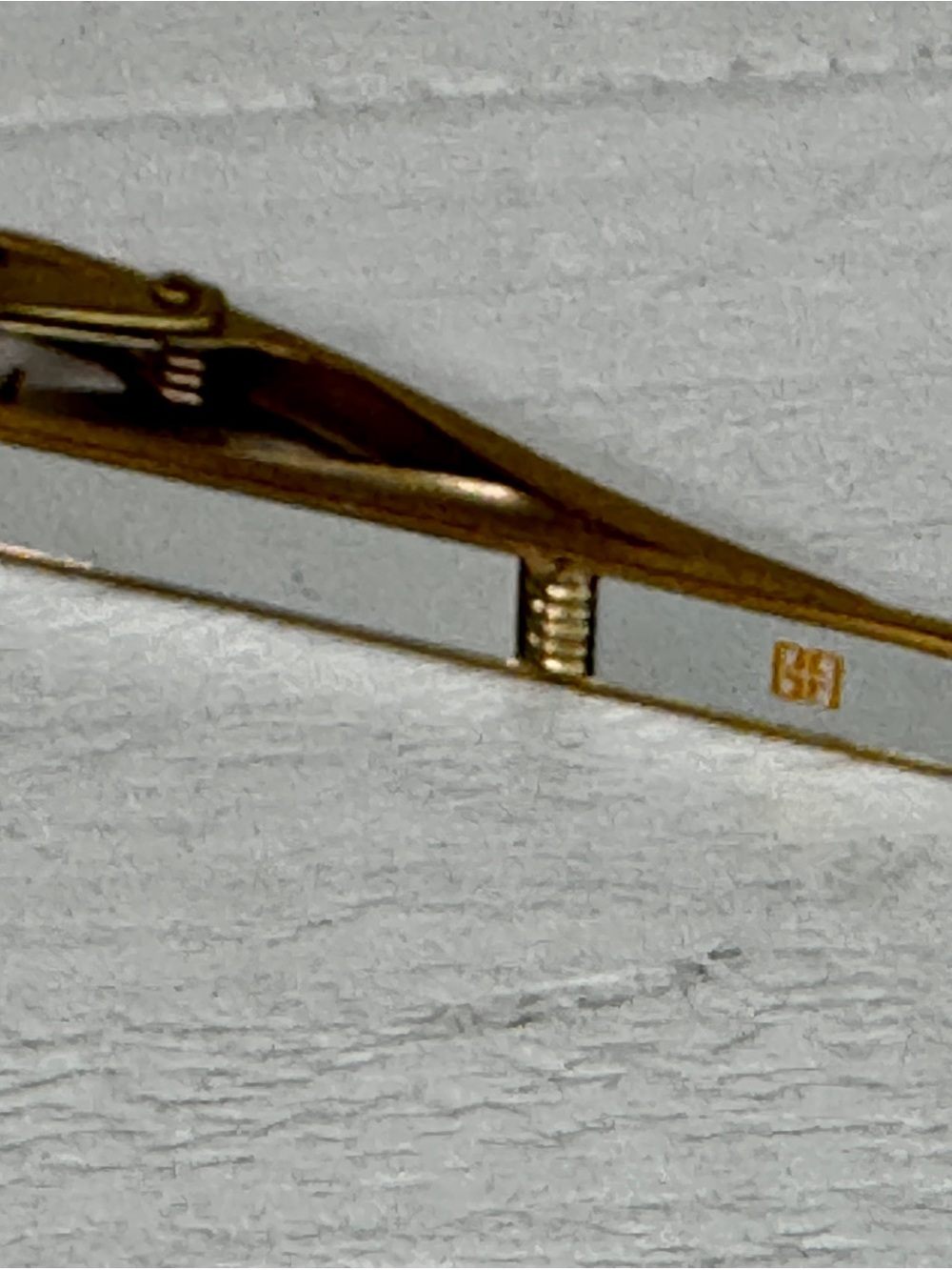 Givenchy Gold Tone & silver Tie Clip | Vintage Designer Tie Bar